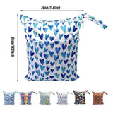 Waterproof nappy and wet bags with heart print, 2 piece