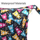 Waterproof nappy and wet bags with heart print, 2 piece