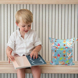 Waterproof nappy and wet bags with heart print, 2 piece