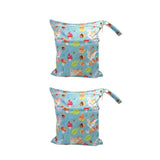 Waterproof nappy and wet bags with fox print, 2 piece