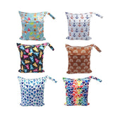 Waterproof nappy and wet bags with fox print, 2 piece
