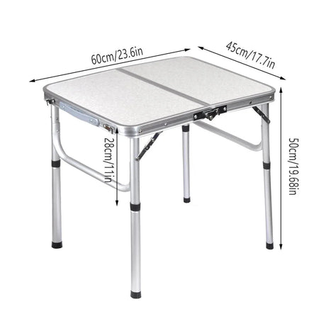 Yankalilla Aluminium Folding Camping Table, Silver