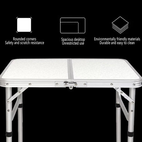 Yankalilla Aluminium Folding Camping Table, Silver
