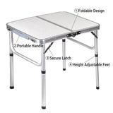Yankalilla Aluminium Folding Camping Table, Silver