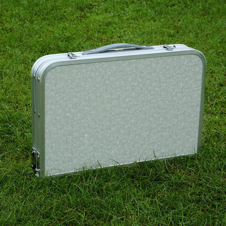 Yankalilla Aluminium Folding Camping Table, Silver