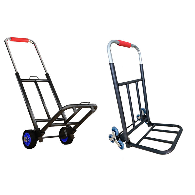 Folding hand trolley stair climber tri wheel heavy duty