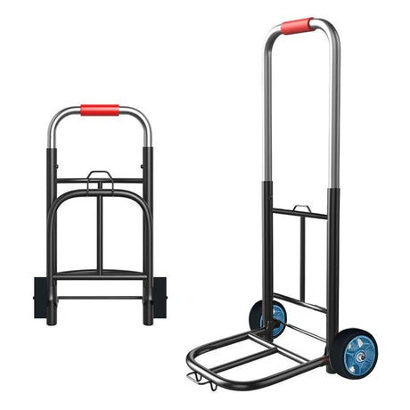Folding hand trolley solid rubber wheel heavy duty flat ground