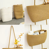 Three Tier Wall Mounted Hanging Storage Basket, Brown