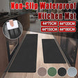Blue cushioned PVC runner mat, 44 x 150 cm, laid on a floor