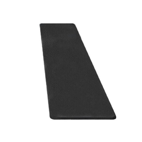 Blue runner mat used along a hallway floor
