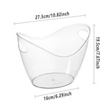 2 piece 3.5L clear ice bucket set