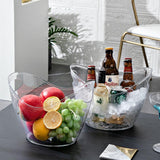 2 piece 3.5L clear ice bucket set