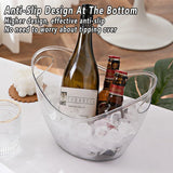 2 piece 3.5L clear ice bucket set