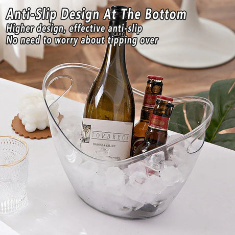 2 piece 3.5L clear ice bucket set