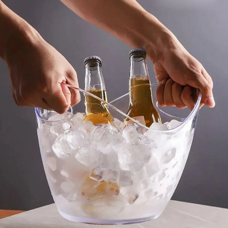 2 piece 3.5L clear ice bucket set
