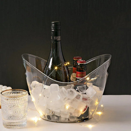 2 piece 3.5L clear ice bucket set