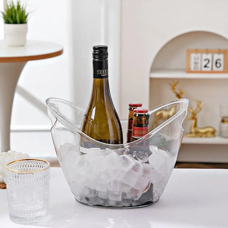 2 piece 3.5L clear ice bucket set