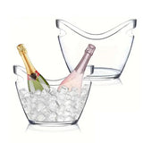 2 piece 3.5L clear ice bucket set