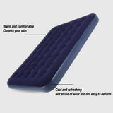 Hungabee Inflatable Airbed, Single 186x96cm Flocked Blue