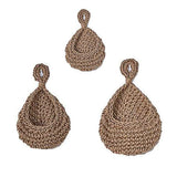 Appledore Boho Hanging Wall Baskets, 3pcs, Woven Jute