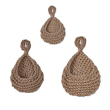 Woven Hanging Wall Storage Baskets, 3 Piece Set
