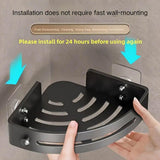 Alcala Corner Shower Shelf, 2 Layer, No Drill, Black