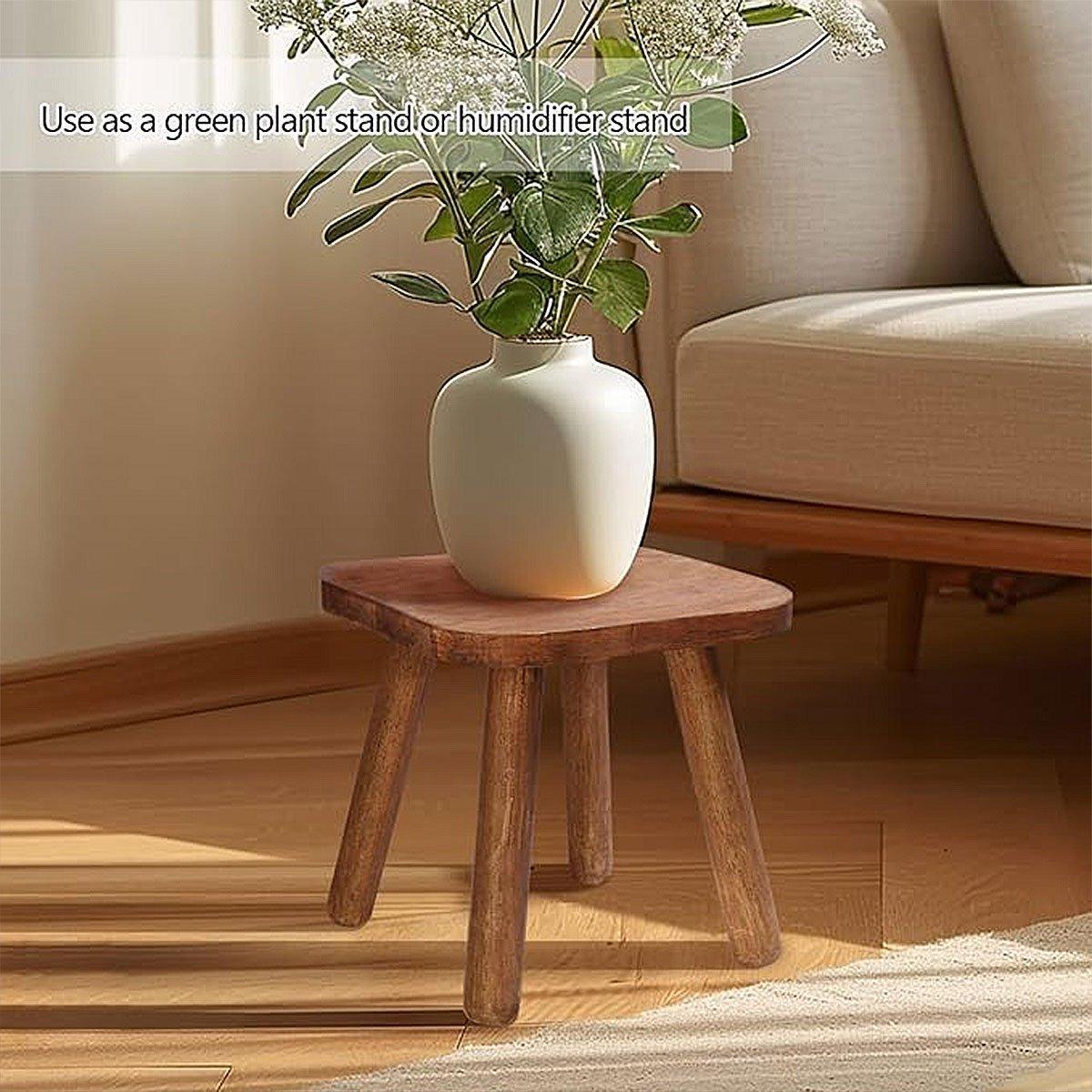 Wooden stool top view