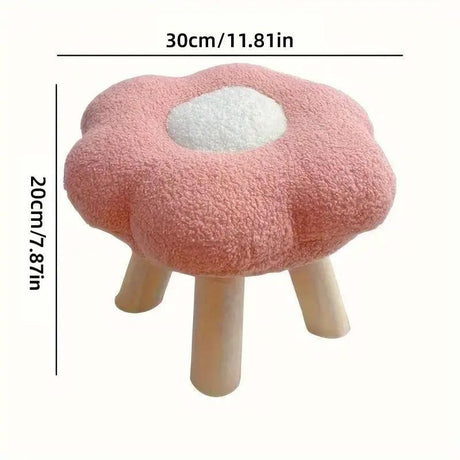Flower stool plush seat detail
