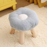 White flower stool close up