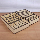 Grey foldable drawer organiser set - view 4
