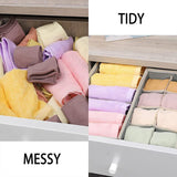 Grey foldable drawer organiser set - view 5