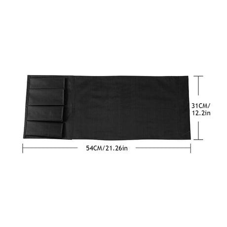 Black sofa armrest organiser with 6 pockets - view 3