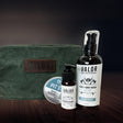 Fresh Man Natural Grooming Gift Set with waxed canvas toiletry bag