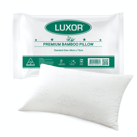 Luxor Australian Made Bamboo Cooling Pillow — Standard, Single — Allure Home Collections