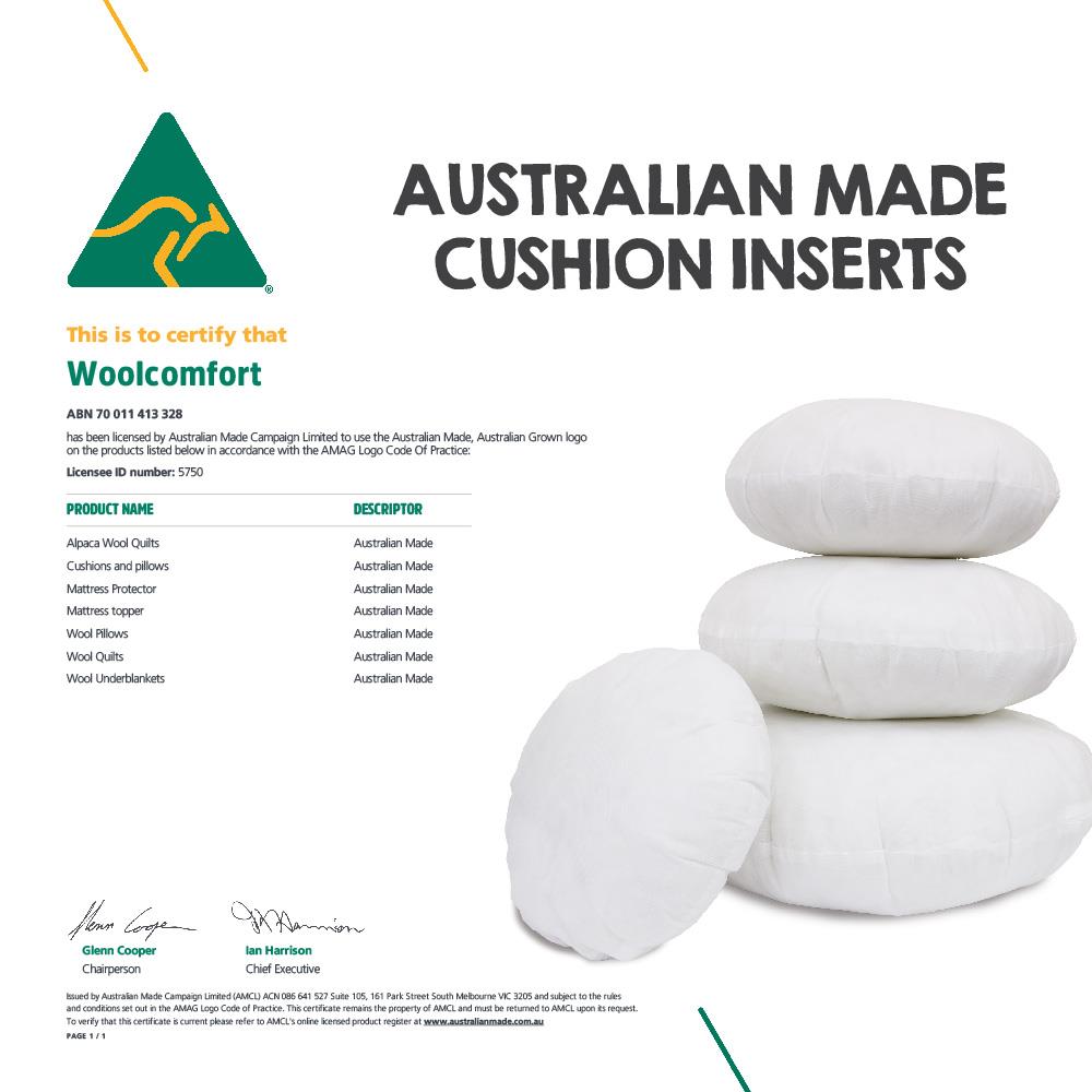 Luxor Twin Pack Round Hotel Cushion Inserts — 35cm, Made in Australia — Allure Home Collections