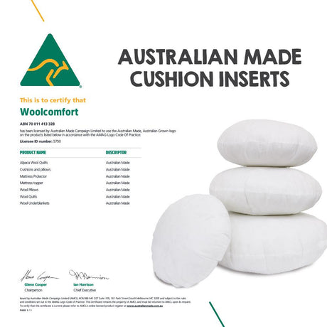 Luxor Twin Pack Round Hotel Cushion Inserts — 60cm, Made in Australia — Allure Home Collections