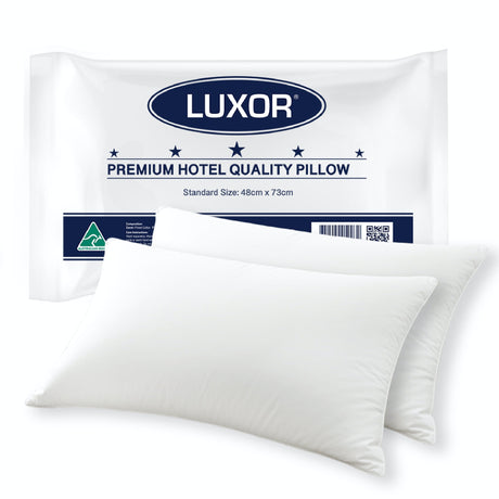Luxor Australian Made Hotel Quality Standard Pillows — Twin Pack — Allure Home Collections