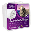 Wotton under Edge 500GSM merino wool quilt with cotton Japara casing
