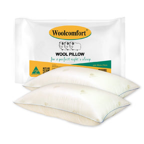 South Molle natural wool pillows Australian made pair