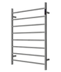 Premium Gunmetal 8-Bar Round Heated Towel Rack with LED Control — 1000x850mm, AU Standard — Allure Home Collections