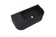 Matte black concrete wash basin, wall hung, 65cm elongated trough
