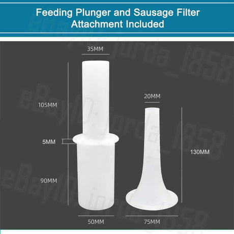 Sausage tube attachment and food stuffer fitted to the meat mincer