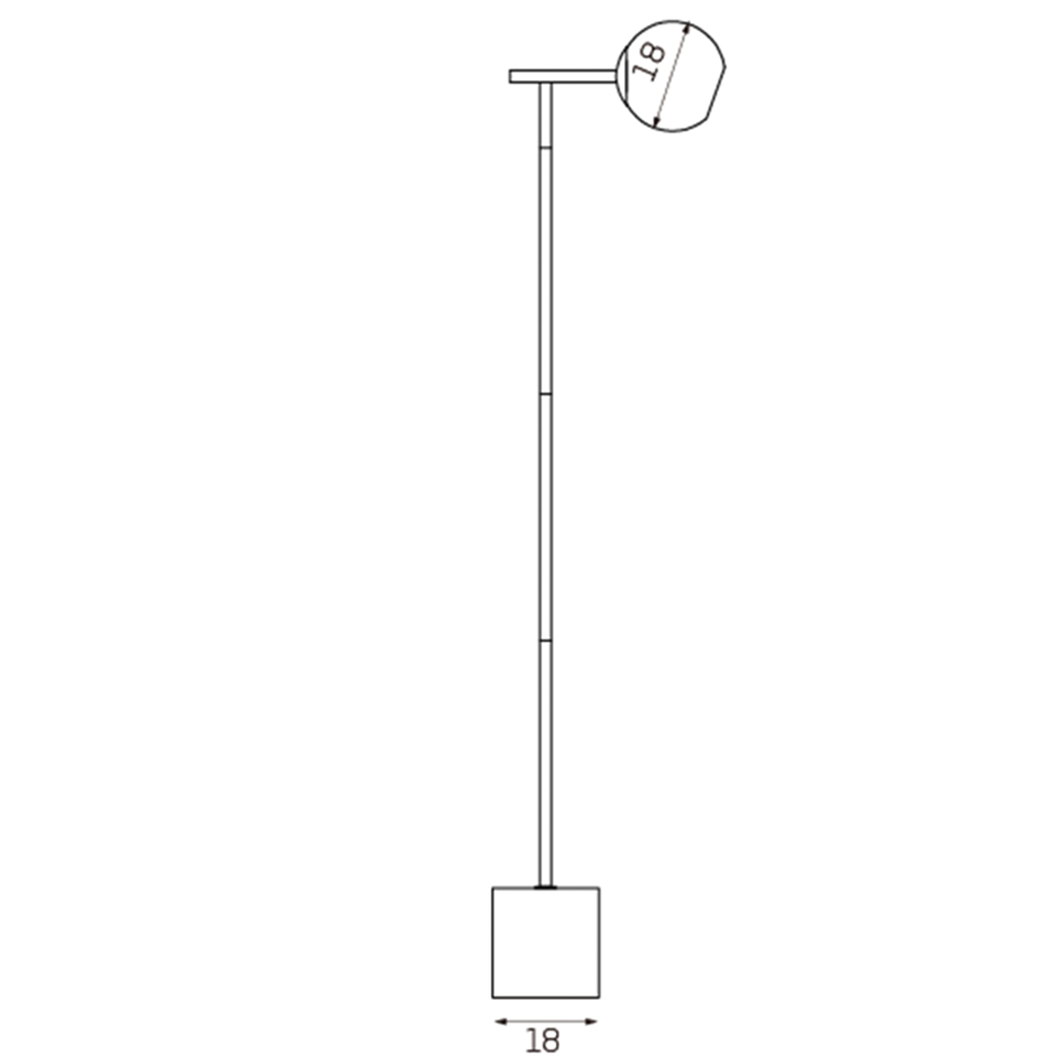Stunning Helium Floor Lamp with Marble Base