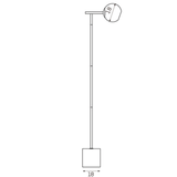 Stunning Helium Floor Lamp with Marble Base