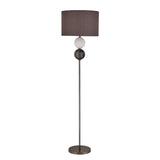 Textured Glass Orb Floor Lamp Pewter