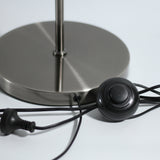 Textured Glass Orb Floor Lamp Pewter