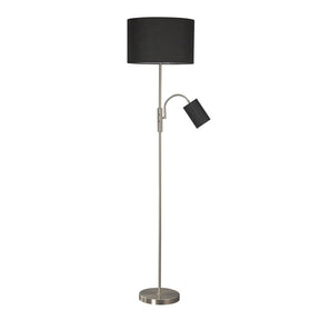 Beckett black mother and child dual light floor lamp in a living room
