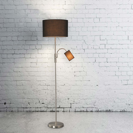 Cylinya Mother and Child Floor Lamp — Black Dual-Light Design — Allure Home Collections