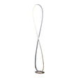 Infinity effect LED floor lamp in chrome