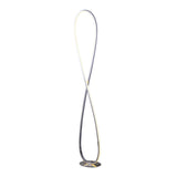 Infinity effect LED floor lamp in chrome
